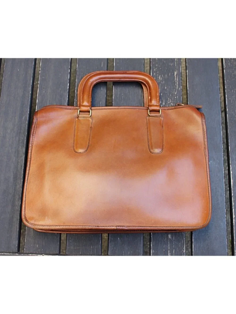Coach Vintage - 1970s Slim Satchel 9430 Handbag in British Tan, Glue In Creed